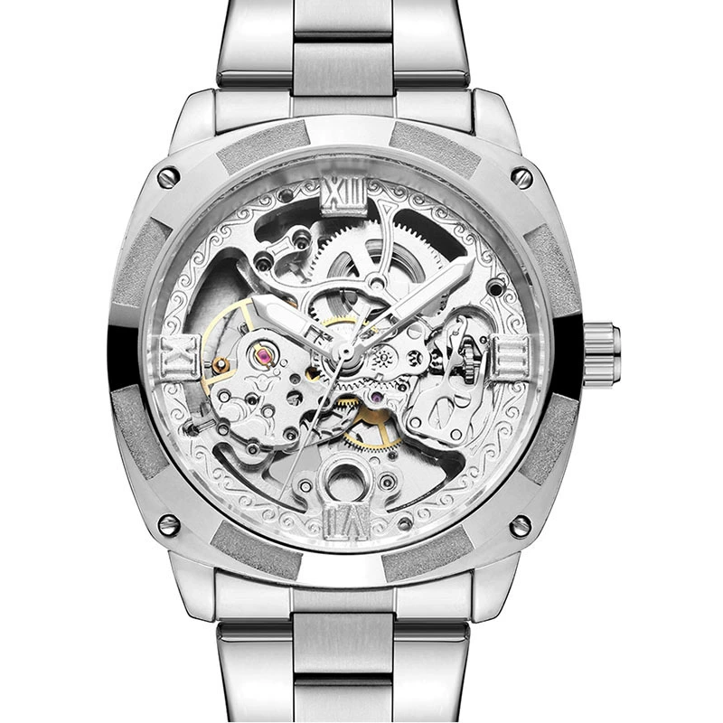 Square Skeleton Mechanical Watch - Image 3