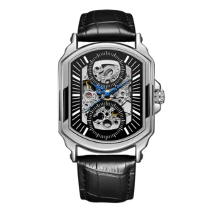Barrel-shaped hollow mechanical wristwatch