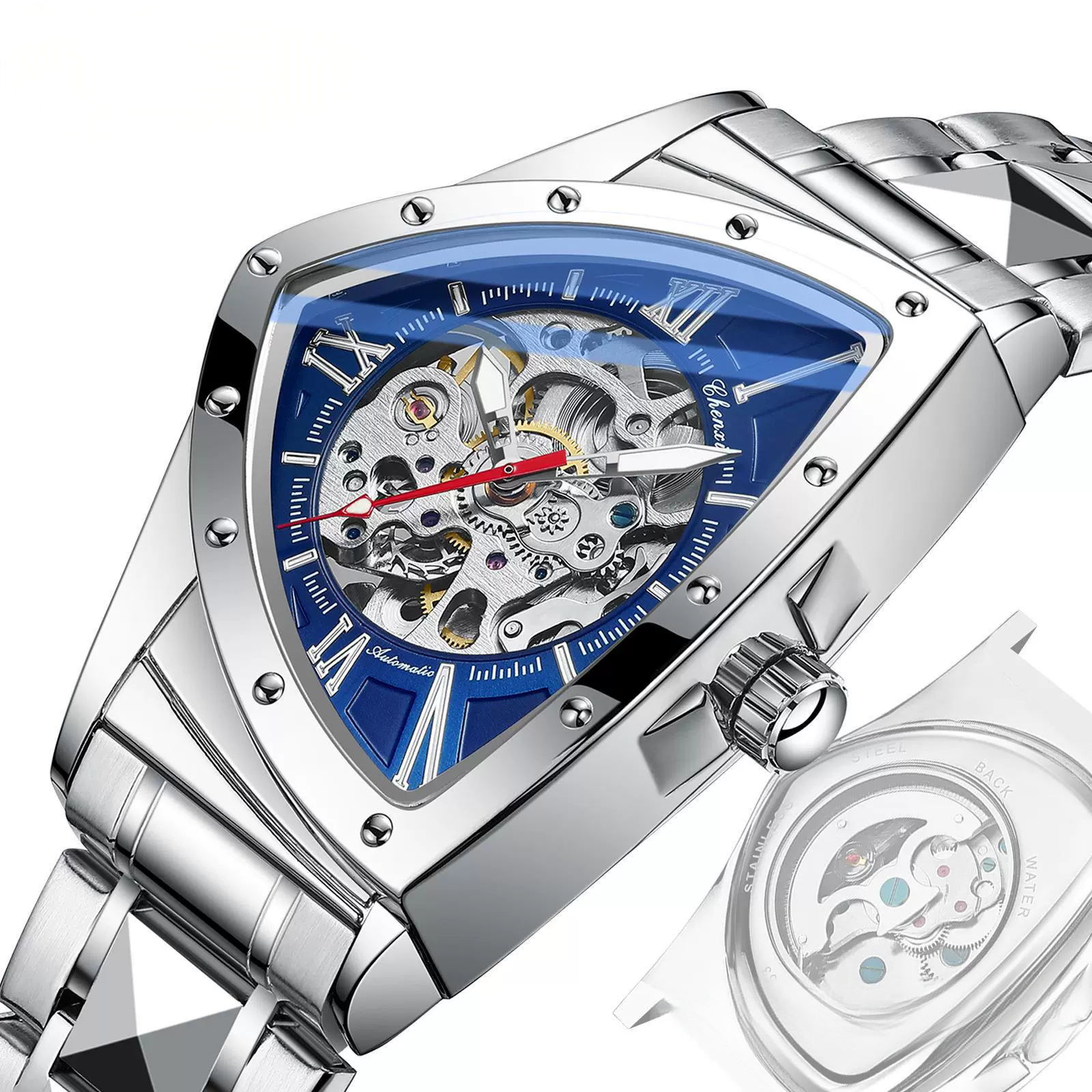 Triangular Hollow Mechanical Wristwatch - Image 2