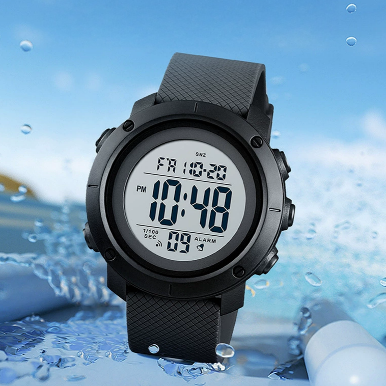 Hardcore outdoor style round electronic watch - Image 3