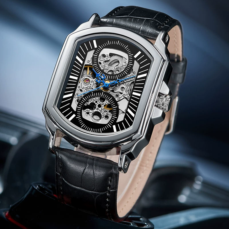 Barrel-shaped hollow mechanical wristwatch - Image 3