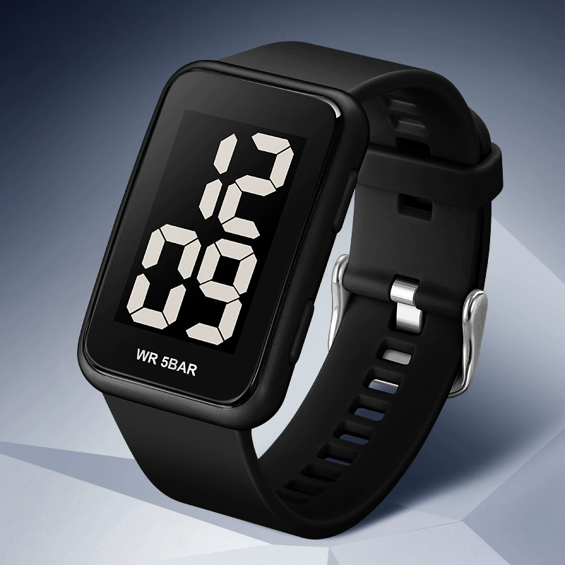 Large Digital Waterproof Square Electronic Watch - Image 2