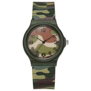 Camouflage casual quartz wristwatch