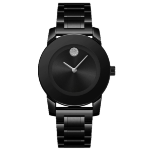 Minimalist Diamond-Embellished Steel Strap Quartz Watch
