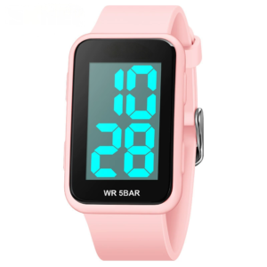 Large Digital Waterproof Square Electronic Watch