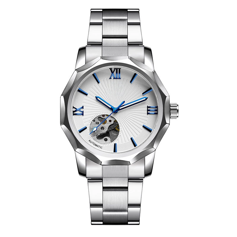 Octagonal Semi-Skeleton Mechanical Watch