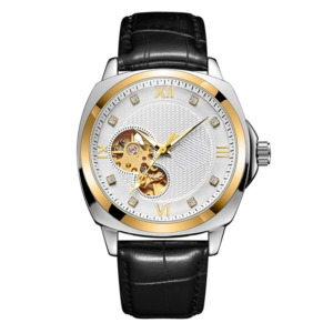 Barrel-Shaped Diamond-Set Skeleton Mechanical Watch
