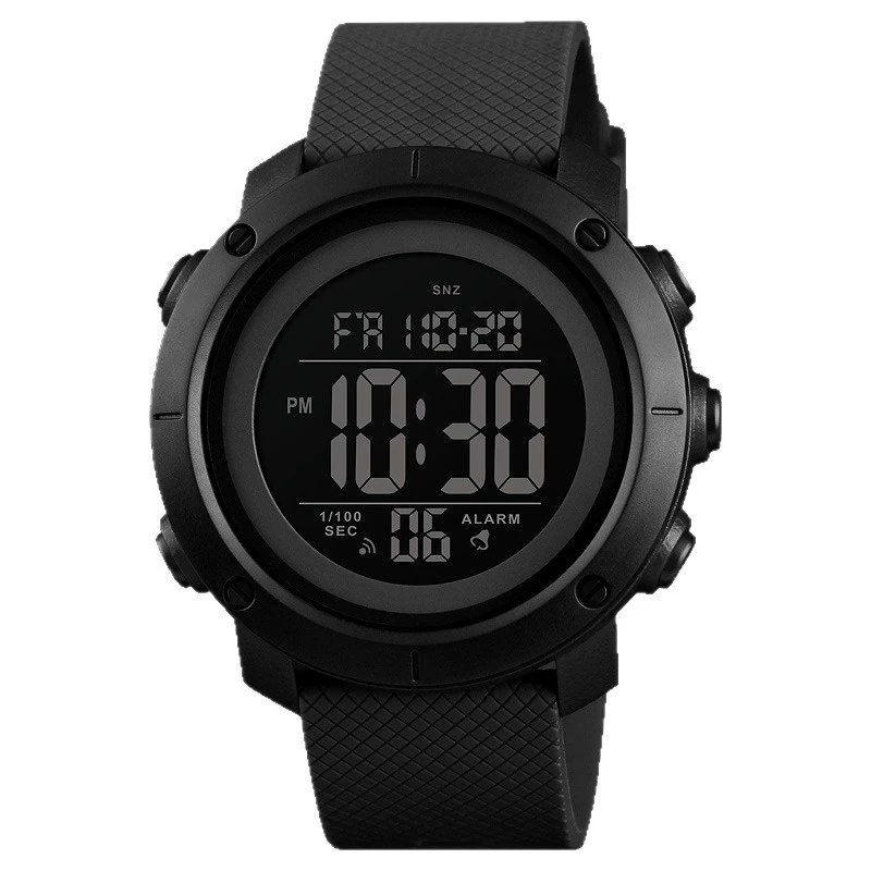 Hardcore outdoor style round electronic watch