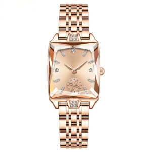 Light Luxury Square Dial Diamond-Set Quartz Watch